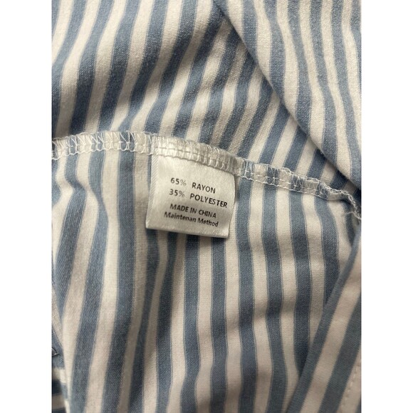 Merokeety Striped T Shirt Dress Blue/White Size L - Picture 7 of 7